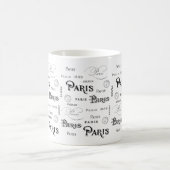 Mug Typographie 1889 de mot de Paris et marques (Centre)