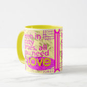Mug Typographie Aimer Inspiration (Devant gauche)