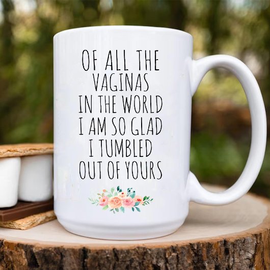 Mug Typographie amusante Maman Anniversaire De La Fill