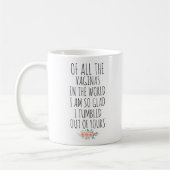 Mug Typographie amusante Maman Anniversaire De La Fill (Gauche)