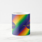 Mug Typographie arc-en-ciel jaune violet (Centre)