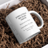 Mug Typographie audacieuse rachetée Baptême personnali