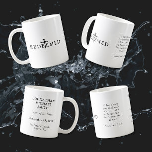 Mug Typographie audacieuse rachetée Baptême personnali