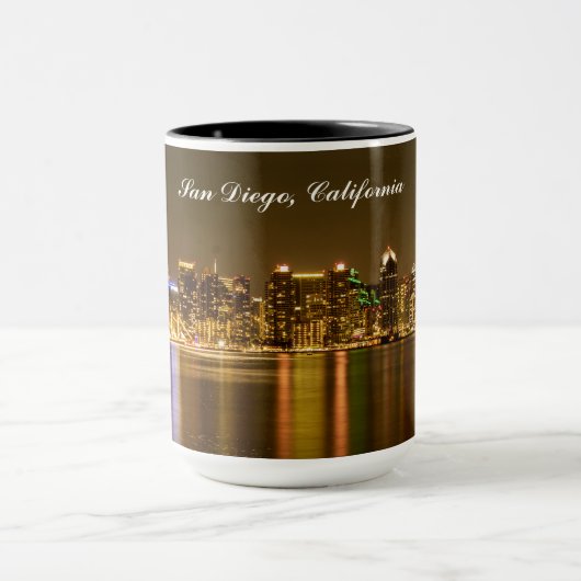 Mug Typographie Black Gold San Diego Souvenir (Centre)