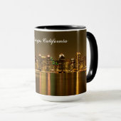 Mug Typographie Black Gold San Diego Souvenir (Devant droit)