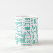 Mug typographie bleue cool et moderne (Centre)
