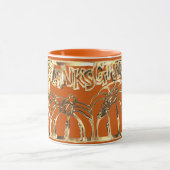 Mug Typographie bon thanksgiving Or Orange Citrouille (Centre)