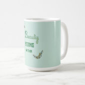 Mug Typographie botanique de beauté (Devant droit)