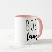 Mug Typographie branchée de la dame Boss (Devant droit)