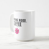 Mug typographie branchée humeur matinale, Café. (Devant gauche)