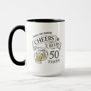Mug Typographie Bravo Et Bières Tout Âge Anniversaire 