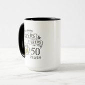Mug Typographie Bravo Et Bières Tout Âge Anniversaire (Devant gauche)
