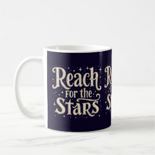 Mug Typographie céleste « Atteindre les Étoiles »