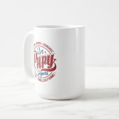 Mug Typographie Cercle Papy Rétro Gras (Devant gauche)