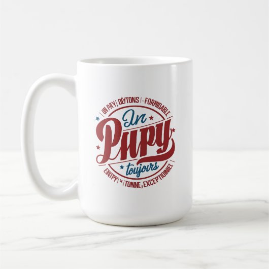 Mug Typographie Cercle Papy Rétro Gras (Gauche)
