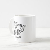 Mug Typographie chic - Femme de l'armée (Devant gauche)