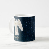 Mug typographie chrétienne ange religieux Noël (Devant gauche)
