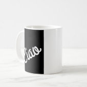 Mug Typographie Ciao Blanc Sur Noir (Devant gauche)