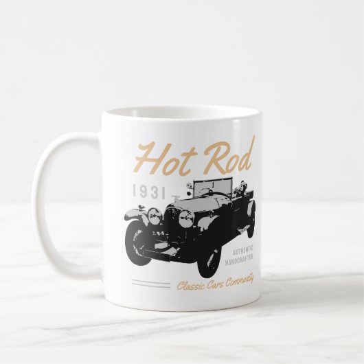 Mug Typographie classique de la communauté automobile (Gauche)