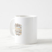 Mug Typographie Coffee comprend mes sentiments aujourd (Devant gauche)