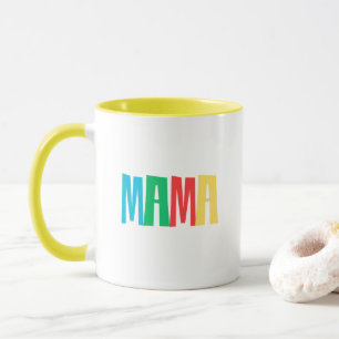 Mug Typographie Colorée Minimaliste Maman