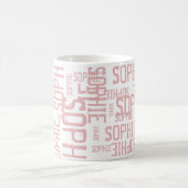 Mug Typographie cool et moderne de rose pâle (Centre)