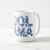 Mug Typographie Cool Mama Cœurs (Devant droit)
