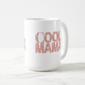 Mug Typographie Cool Mama Coeurs (Devant droit)