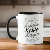 Mug Typographie Cool moderne simple Nom