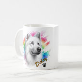Mug Typographie cool Nom Animaux de compagnie simple m (Devant gauche)