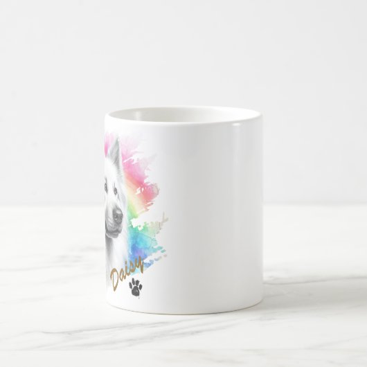 Mug Typographie cool Nom Animaux de compagnie simple m (Centre)