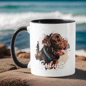 Mug Typographie Cool simple et moderne Nom et photo