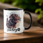 Mug Typographie Cool simple et moderne Nom et photo