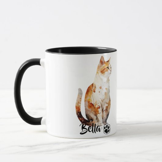 Mug Typographie Cool simple et moderne Nom et photo (Gauche)