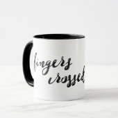 Mug Typographie croisée des doigts (Devant gauche)