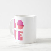 Mug Typographie d'amour moderne Saint-Valentin (Devant gauche)