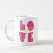 Mug Typographie d'amour moderne Saint-Valentin (Gauche)