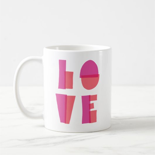 Mug Typographie d'amour moderne Saint-Valentin (Gauche)