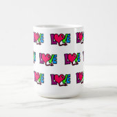 Mug Typographie d'art du mot Amour (Centre)