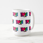 Mug Typographie d'art du mot Amour (Devant droit)