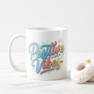 Mug Typographie d'art moderne colorée aux vibrations p