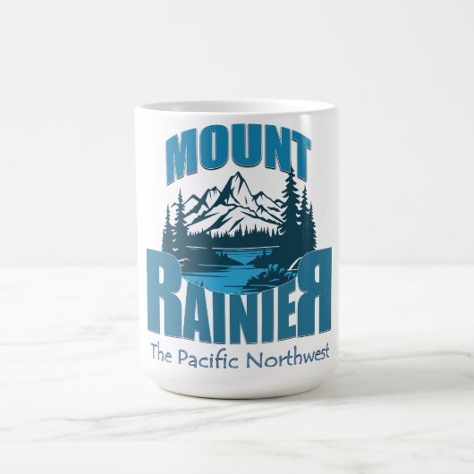 Mug Typographie d'aventure Mont Rainier | Conception d (Centre)
