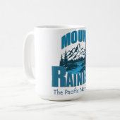 Mug Typographie d'aventure Mont Rainier | Conception d (Devant gauche)