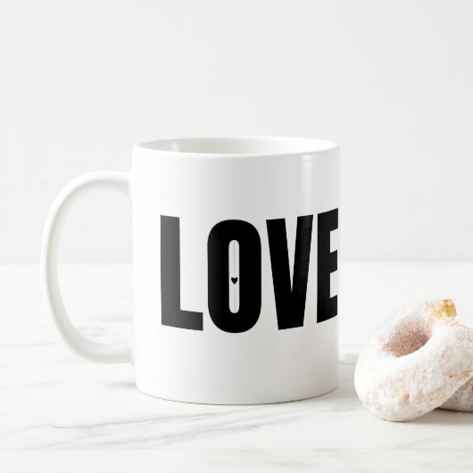 Mug Typographie de Black LOVE (Avec donut)