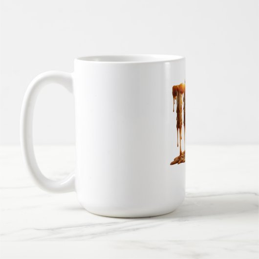 Mug Typographie de bougie fondue fatiguée Brûlure de m (Gauche)