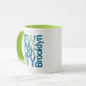 Mug Typographie de Brooklyn New York (Devant gauche)