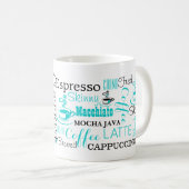 Mug Typographie de café moderne (Devant droit)