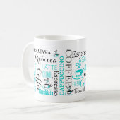 Mug Typographie de café moderne (Devant gauche)