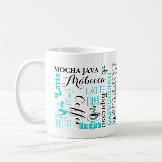Mug Typographie de café moderne (Gauche)