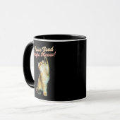 Mug Typographie de chat drôle mignonne avec Kitten jou (Devant gauche)